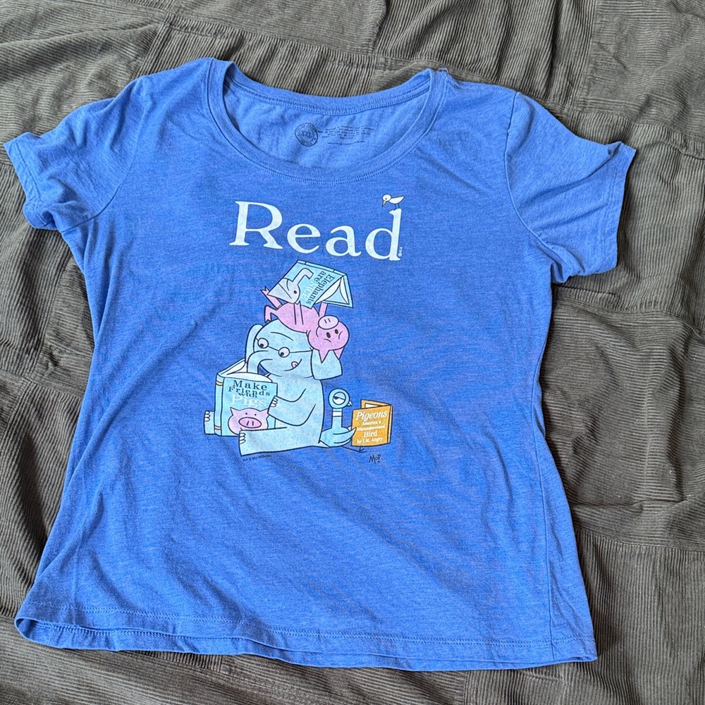 Out of Print Blue 'Read' Graphic Short Sleeve Tee